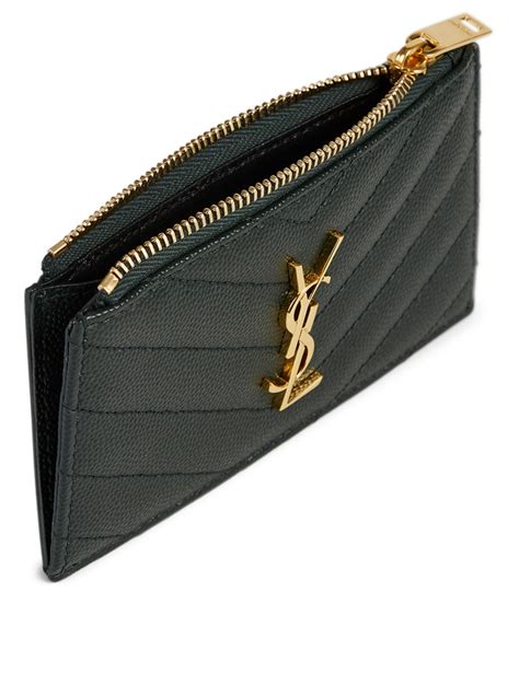 ysl fragments zipped card case|ysl card holder.